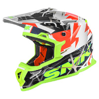 SMK Allterra Helmet - Fulmine GL174 - White/Orange/Yellow - 2XL