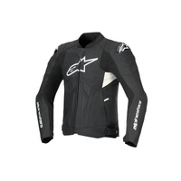 DUSK AIRFLOW LEATHER JACKET | BLACK WHITE (0012) / 52