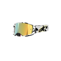Alpinestars Moto Supertech Corp Goggle | White Gold (2044) | Mirror Gold Lens
