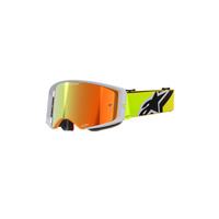 Alpinestars Moto Supertech Corp Goggle | Yellow Fluro Grey (5004) | Mirror Red Lens