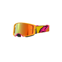 Alpinestars Moto Supertech Corp Goggle | Yellow Pink (5023) | Mirror Red Lens