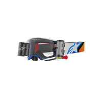 Alpinestars Moto Supertech Corp Goggle | Blue Orange (7316)  | Clear Lens Roll Off