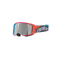 Alpinestars Moto Supertech Stream Goggle | Gray Multi (9309) | Mirror Silver Lens