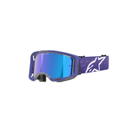 Alpinestars Moto Vision8 Corp Goggle | Purple (3116) | Mirror Blue Lens