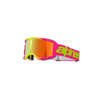 Alpinestars Moto Vision5 Wordmark Goggle | Pink Fluro Yellow (3085) | Mirror Red Lens