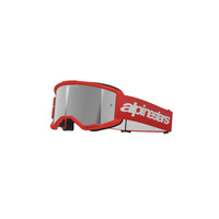 Alpinestars Moto Vision3 Wordmark Goggle | Red (3094) | Mirror Silver Lens