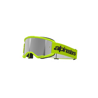 Alpinestars Moto Vision3 Wordmark Goggle | Fluro Yellow (5299) | Mirror Silver Lens