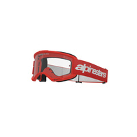 Alpinestars Moto Vision3 Wordmark Goggle | Red (3067) | Clear Lens
