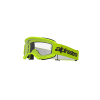Alpinestars Moto Vision3 Wordmark Goggle | Fluro Yellow (5038) | Clear Lens