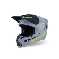 (MX26) Sm3 Radium Helmet Ece06 | Gray Black Fluro-Yellow Matt (9510)