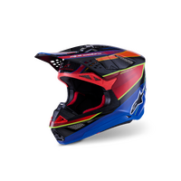 (MX26) Supertech Sm10 Era Helmet Ece 22.06 | Blue Red Fluro-Yellow Glossy (7356)