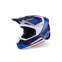 (MX26) Sm7 Rise Helmet Ece06 | Blue White Glossy (7249)