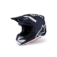 (MX26) Sm7 Dasher Helmet Ece06 | Black White Matt (1121)