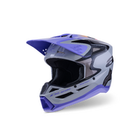 (MX26) Sm3 Jettson Helmet Ece06 | Gray Purple Black Glossy (9277)
