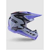 (MX26) Sm3 Jettson Youth Helmet Ece06 | Gray Purple Black Glossy (9277)