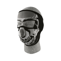 NEOPRENE FACE MASKS - CHROME SKULL FULL