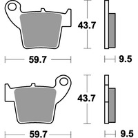 SBS 777RSI FRONT/REAR PADS | SINTER OFF ROAD RACE